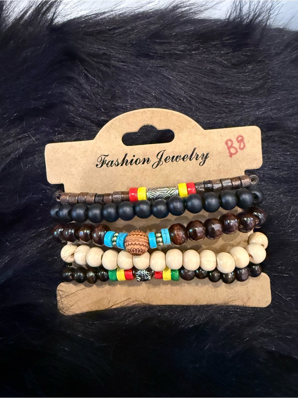 Beaded Stack Bracelet Set with Multicolor Accents